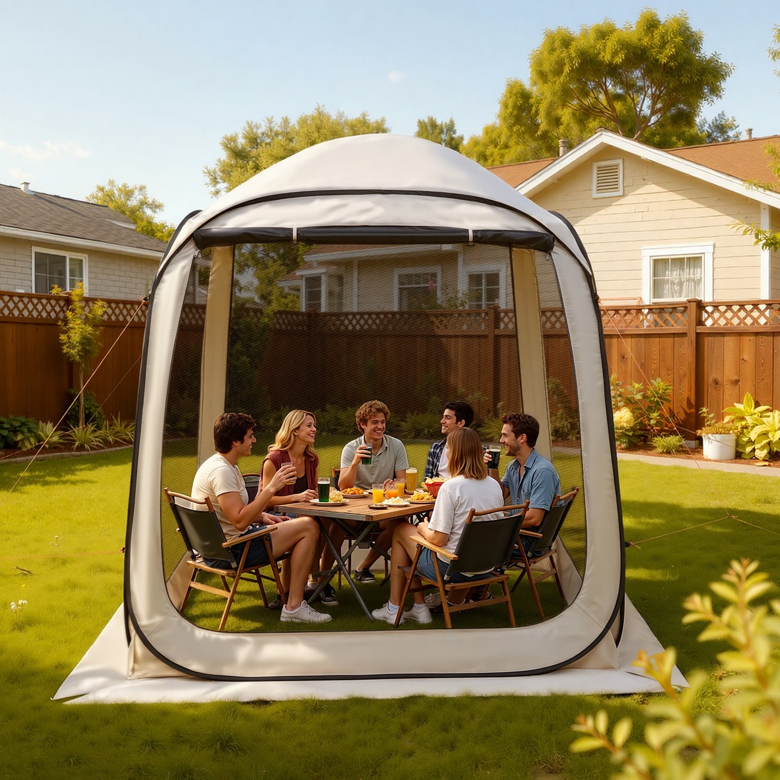 Pop-up Screen House Tent For Garden And Backyard Outdoor Activities_voghion.com